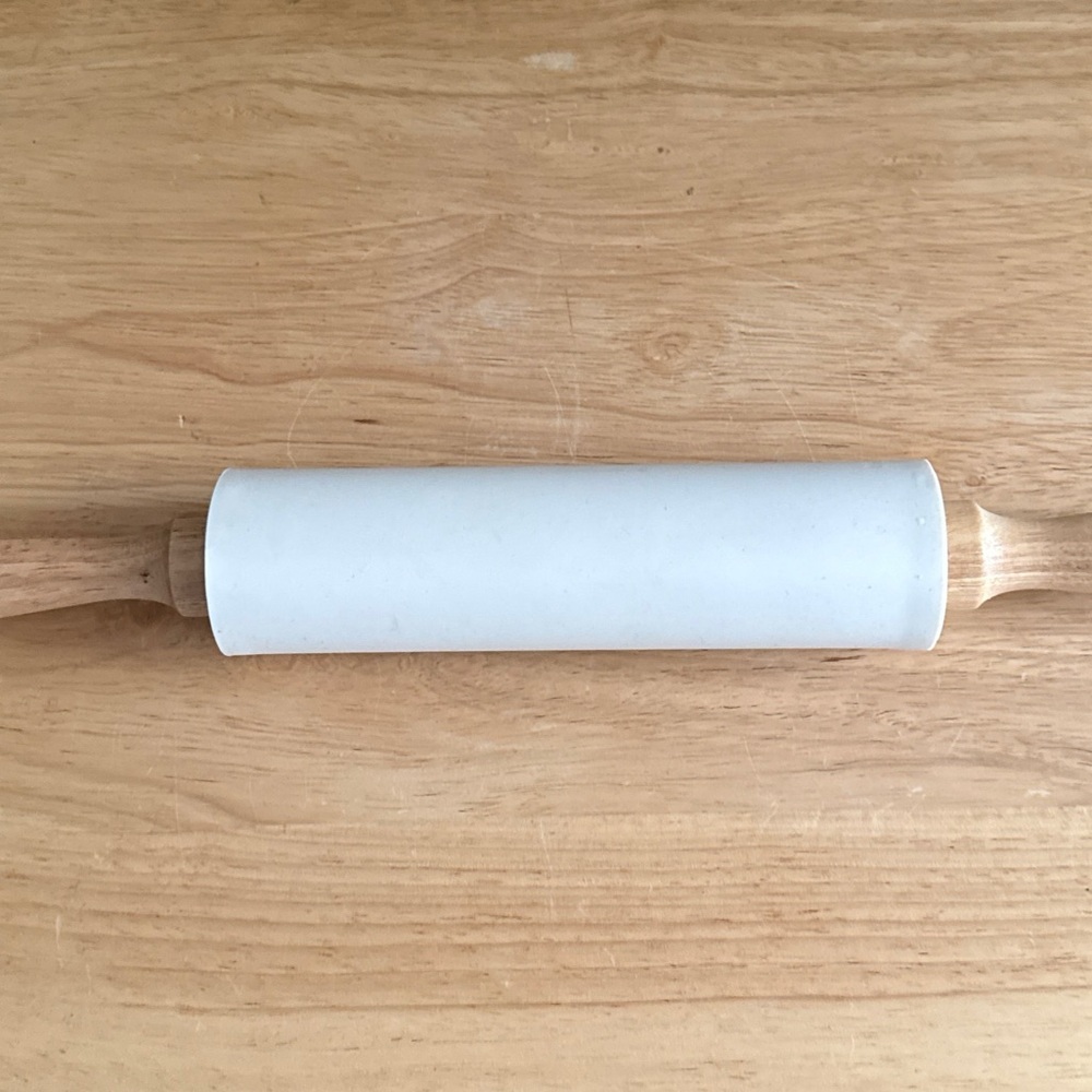 Rae Dunn Hip Hip Hop Bunny Silicone and Wood Rolling Pin Easter Farmhouse Decor - Picture 3 of 10